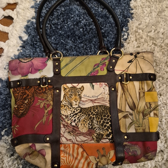 Salvatore Ferragamo Handbags - Salvatore Ferragamo Multicolor Animal Print Shoulder Bag